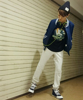 ライン入りリブブルゾン