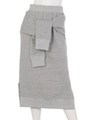 リヨセルコットン裏毛レイヤードスカート/GRAY