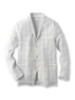 強撚コットン テーラードカーディガン/ライトグレー(211)