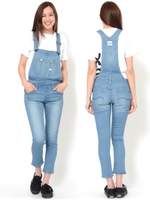 X-GIRLXLEE CLAIRE JEAN OVERALLS/ライトインディゴ