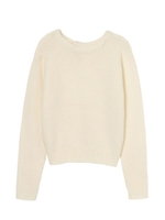 オープンバックニットTOP/WHITE