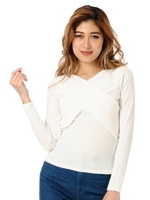 バストクロスリブトップス/WHITE