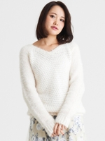 フェザーヤーンプルオーバー/アイボリー