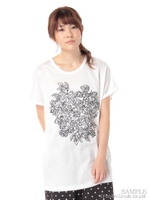 ローズ刺しゅうチュニック/ホワイト