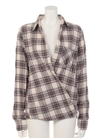 NET限定ヘリンボンシャーリング先染めチェック2Wayカシ/グリーン