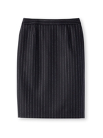 [L]フラノストライプスカート/ブラック(319)