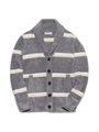 【GELATO PIQUE HOMME】moco moco’スムーズィー’ラインショールカーディガン/GRY