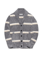 【GELATO PIQUE HOMME】moco moco’スムーズィー’ラインショールカーディガン/GRY