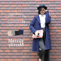 カプチーノコットンキルティングガウンコート