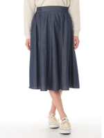 スキスカ シャンブレーミモレスカート/Indigo