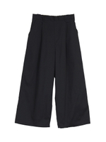 ストレートワイドパンツ/ブラック