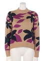 BIG FLOWERニットTOPS/ベージュ