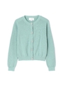 SHEER FLOWER BUTTON CARDIGAN/イエロー(060)