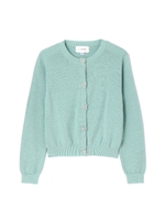 SHEER FLOWER BUTTON CARDIGAN/イエロー(060)