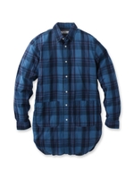 インディゴ染めマドラスチェックシャツ/ネイビー(293)