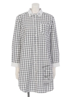 コビニャーランチリサーチシャツワンピ/ブラック