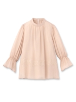 ナチュラルシースルーブラウス/オリーブグリーン(026)