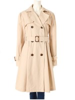 パフスリーブフレアトレンチコート/ネイビー