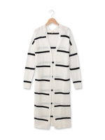 ロングニットカーディガン/ホワイト系(302)