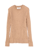 綿モダールワイドリブニット/ベージュ(040)