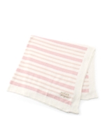 moco moco’スムーズィー’3ボーダーブランケット/PNK