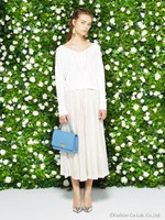 【andGIRL3月号/sweet3月号掲載】Vネックドルマンニット/パープル