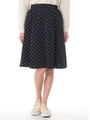 スキスカ ドットミディスカート/Navy