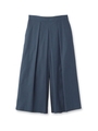 タックプリーツクロップドワイドパンツ/ブルー(092)