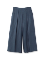 タックプリーツクロップドワイドパンツ/ブルー(092)