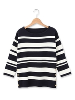 ミラノリブボーダープルオーバー/キャメル(341)