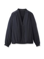 Vネックデシンブラウス/オフホワイト(003)