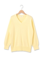 オフショルVネックニットプルオーバー/ネイビー(093)