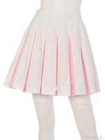 HEART PLEATS SKIRT/LAVENDER×PINK
