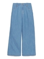 ワイドデニムパンツ/LBLU