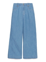 ワイドデニムパンツ/LBLU