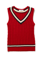 【NUMBER STANDARD】チルデンニットベスト/レッド