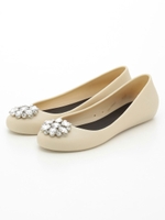 【レインシューズ】レインビジューパンプス/CREAM