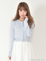 ミニカラーカーディガン/イエロー