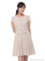 リボン取外し麻調OP 2/サックス