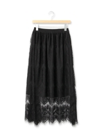 レース切替ミディスカート/オフホワイト(003)