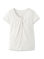 微光沢フロントタックカットソー/ライトグレー(011)