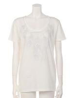 Crack Feather Tシャツ/オフホワイト