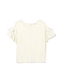 FRILL SLEEVE BOW TOPS/ホワイト(030)