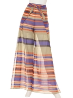 ORGANDY BORDER PANTS/ベージュ