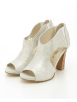 【KAREN LIPPS】KATIA OPEN TOE HELL SANDAL/SILVER MID
