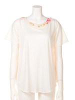 シフォンフラワーJEプルオーバー/WH