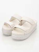 ラインソールフットベッドサンダル/WHITE