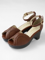 ラウンドサンダル/アイボリー