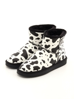 内ボア付きショートブーツ/ホルスタイン