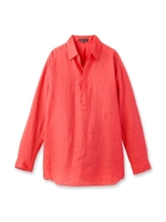 [L]ライトリネンシャツ/ラズベリーピンク(073)